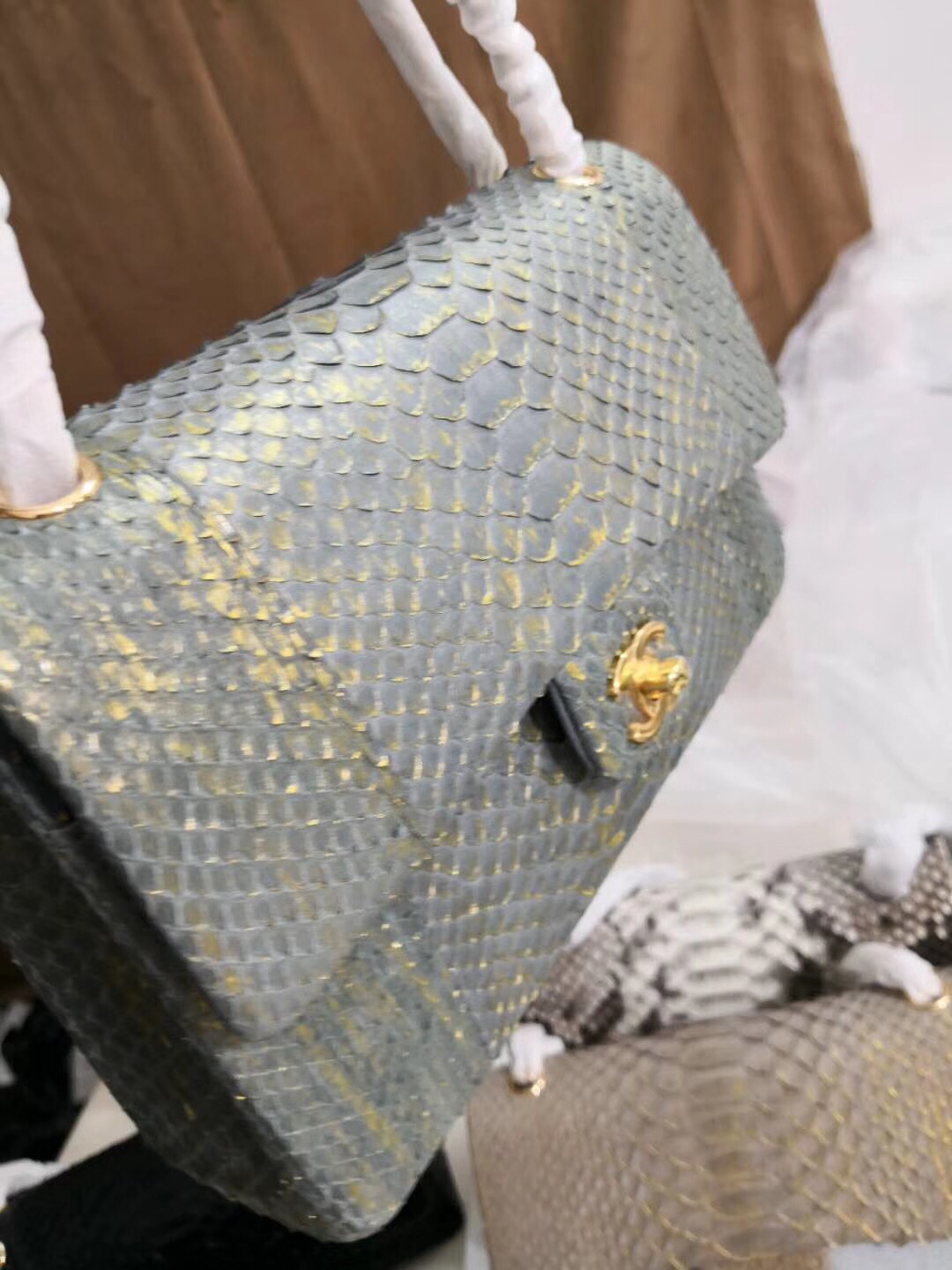 túi xách chanel classic da trăn