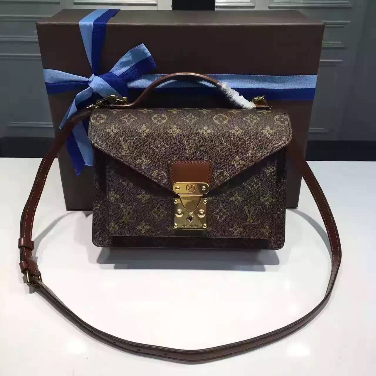 tui-xach-Louis vuitton monogram canvas postman Bag-M51187-txlv181