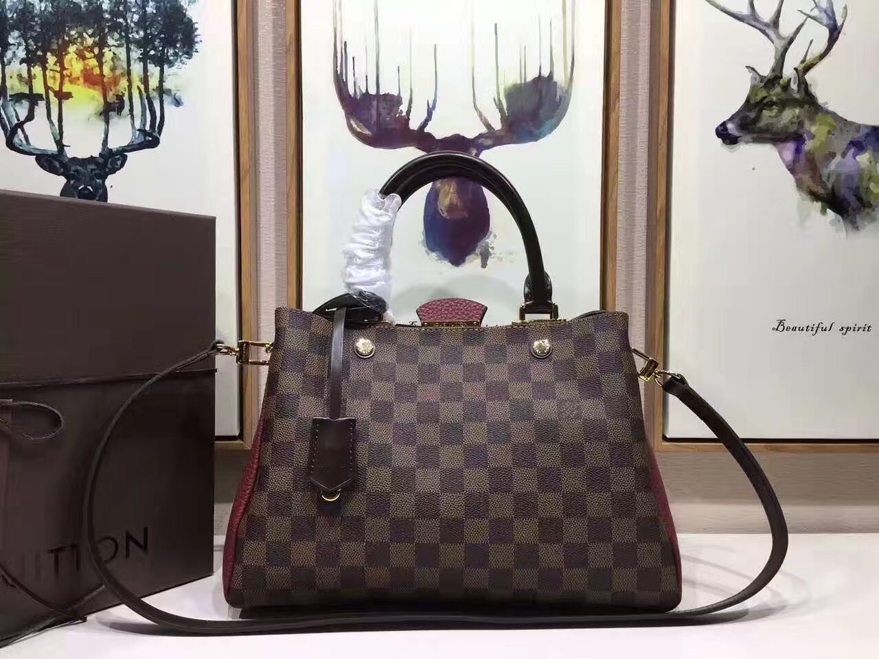 Túi Xách Louis Vuitton Damier Azur Canvas Brittany Bag-N41674-TXLV089