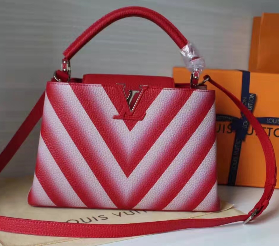 Túi Xách Louis Vuitton Taurillon Leather CAPUCINES PM-M42923-TXLV086