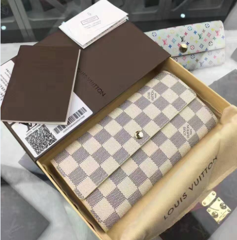 Ví Nữ Louis Vuitton Damier Ebene Canvas Sarah Wallet-N61735-VNLV137