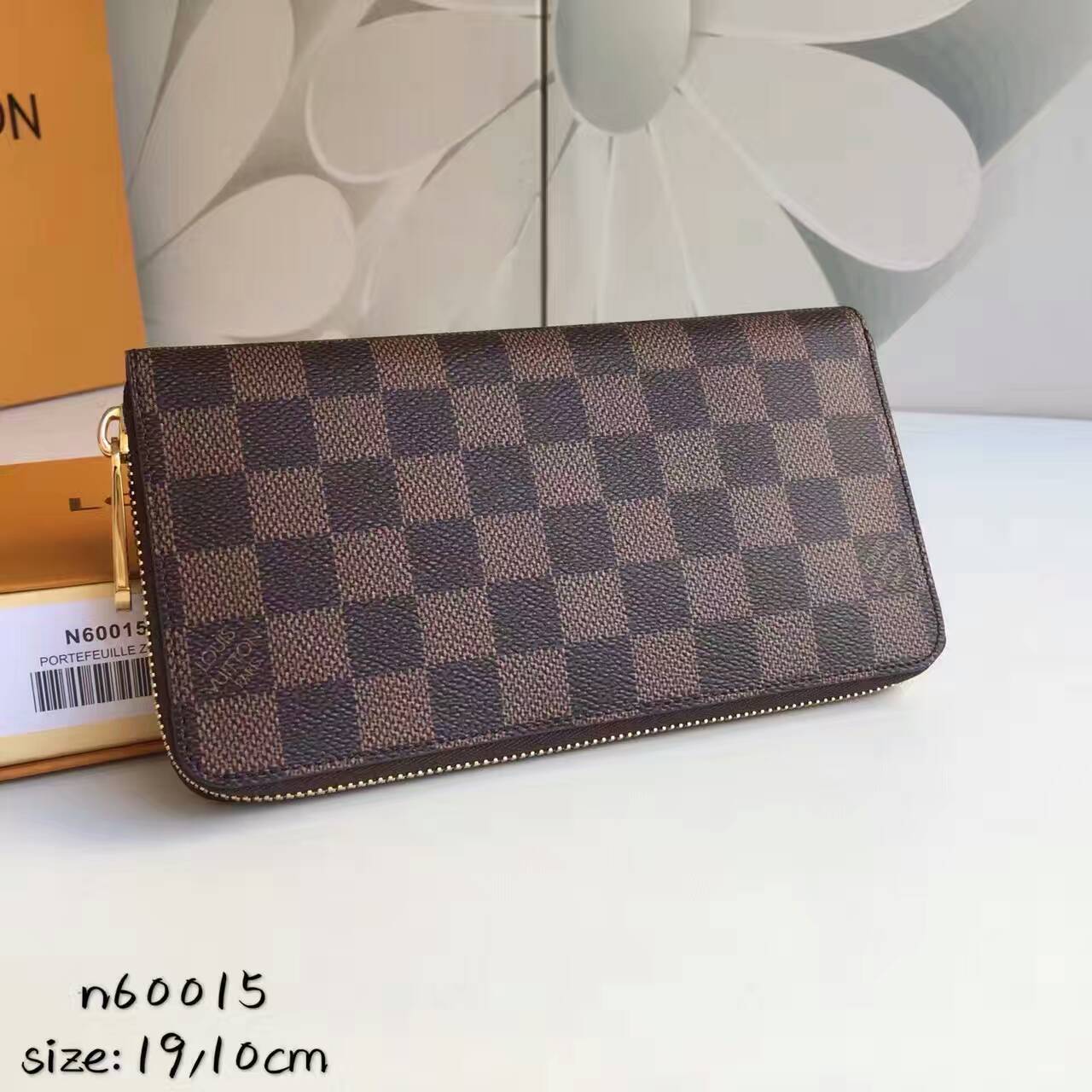 Ví Nữ Louis Vuitton Dameier Ebene Zippy Wallet-N60015-VNLV145