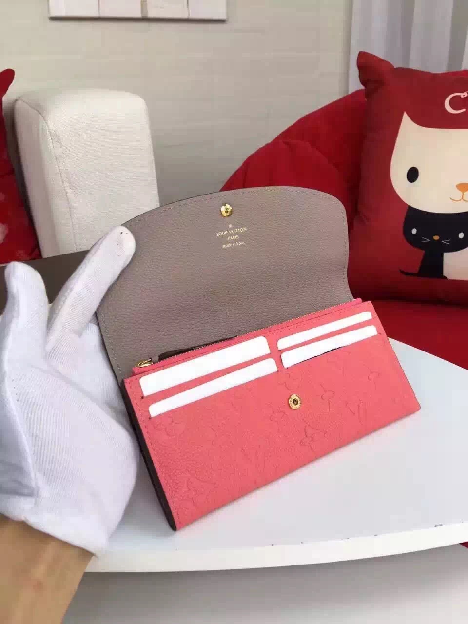 Louis vuitton monogram Emilie Wallet-M62371-txlv187(2)