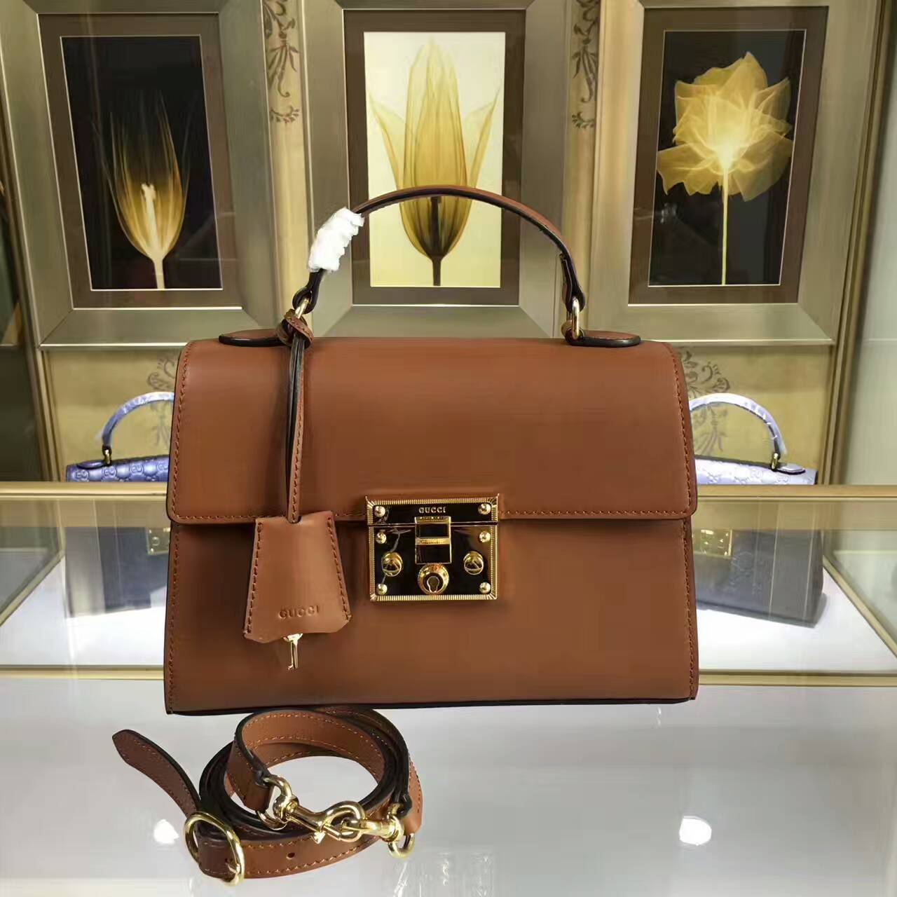 Túi Xách Padlock Gucci Leather Top Handle Bag-453188-TXGC020