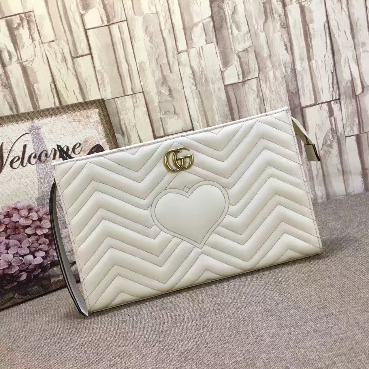 Gucci GG Marmont Matlase clutch-448450