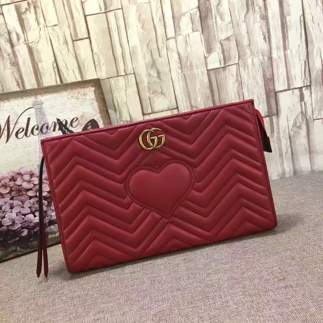 Gucci GG Marmont Matlase clutch-448450-1