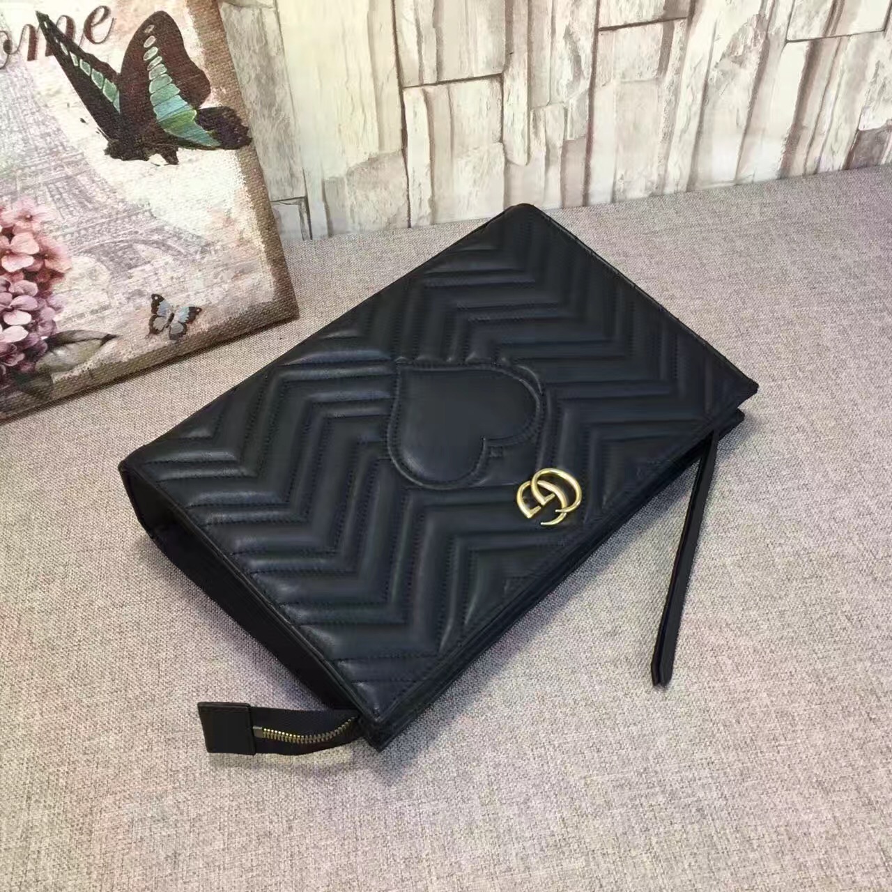 Gucci GG Marmont Matlase clutch-448450-5