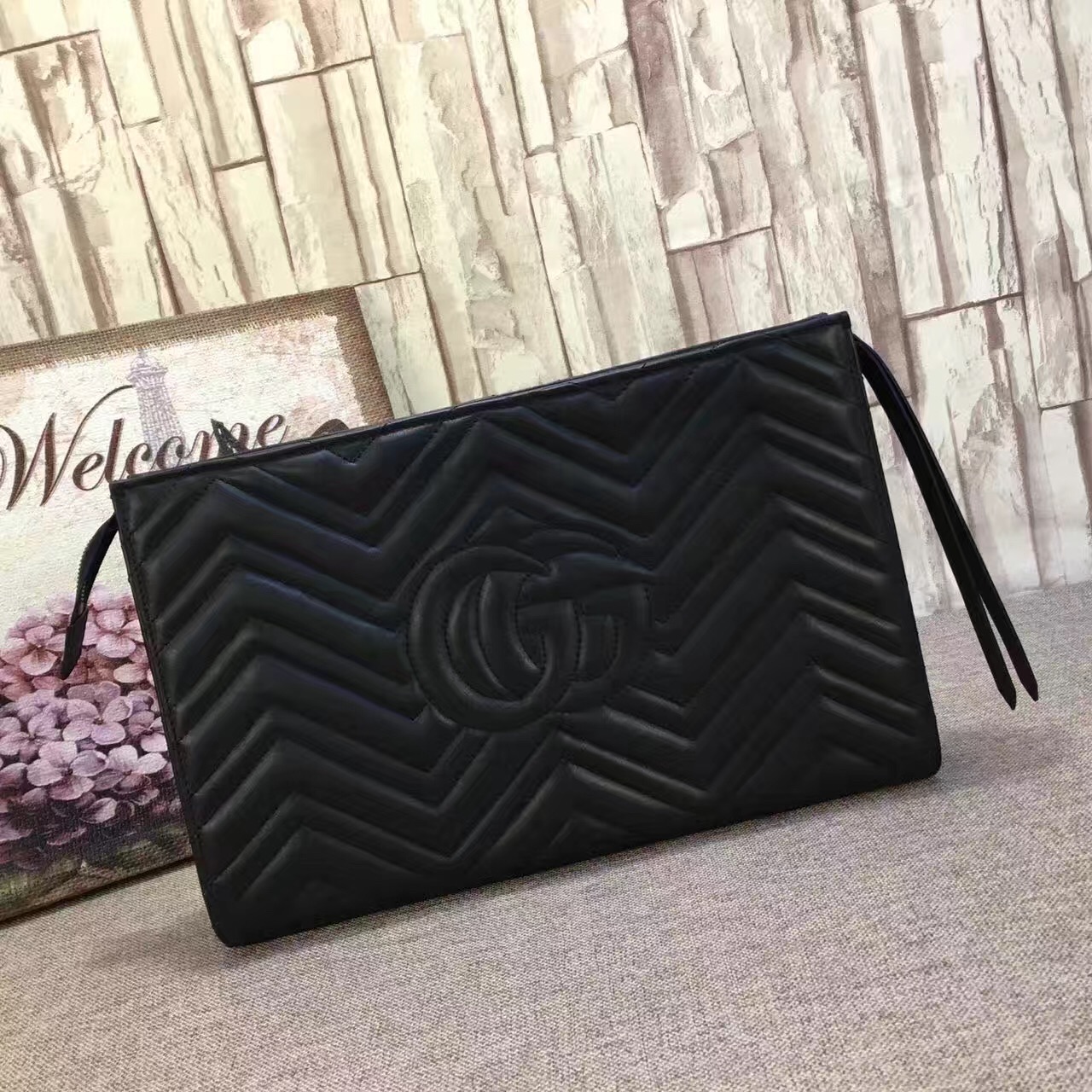 Gucci GG Marmont Matlase clutch-448450-6