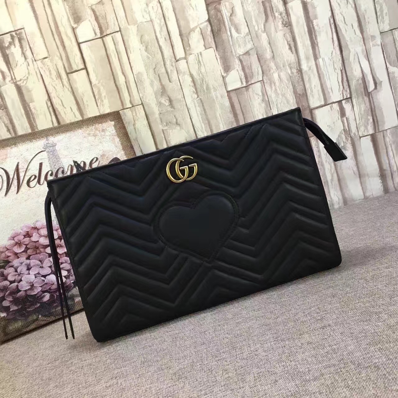 Gucci GG Marmont Matlase clutch-448450-TXGC036