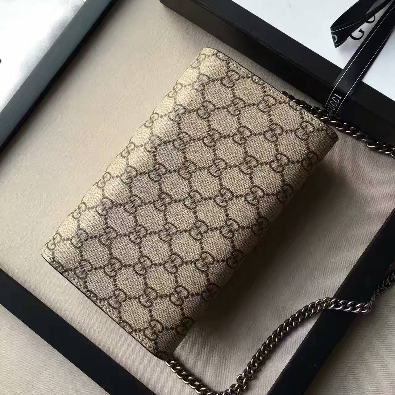 Gucci Dionysus GG Supreme chain wallet-401231-1