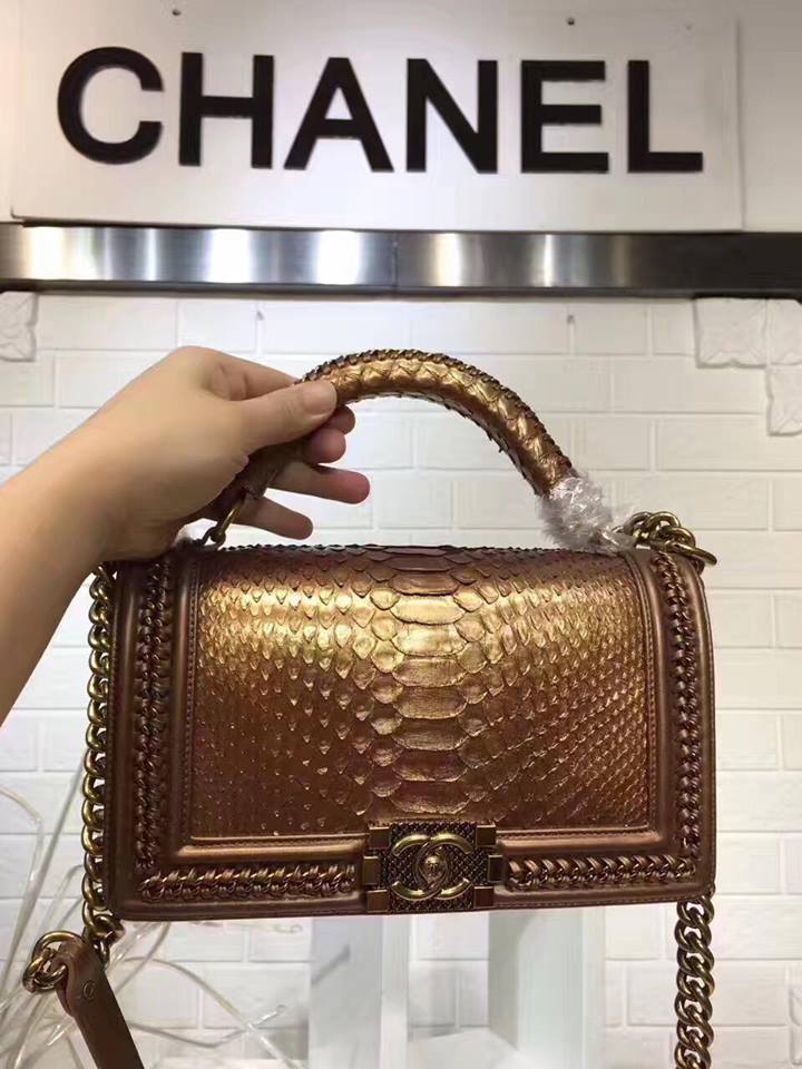 Túi Xách Chanel Boy Siêu Cấp ( Da Trăn ) - TXCN008