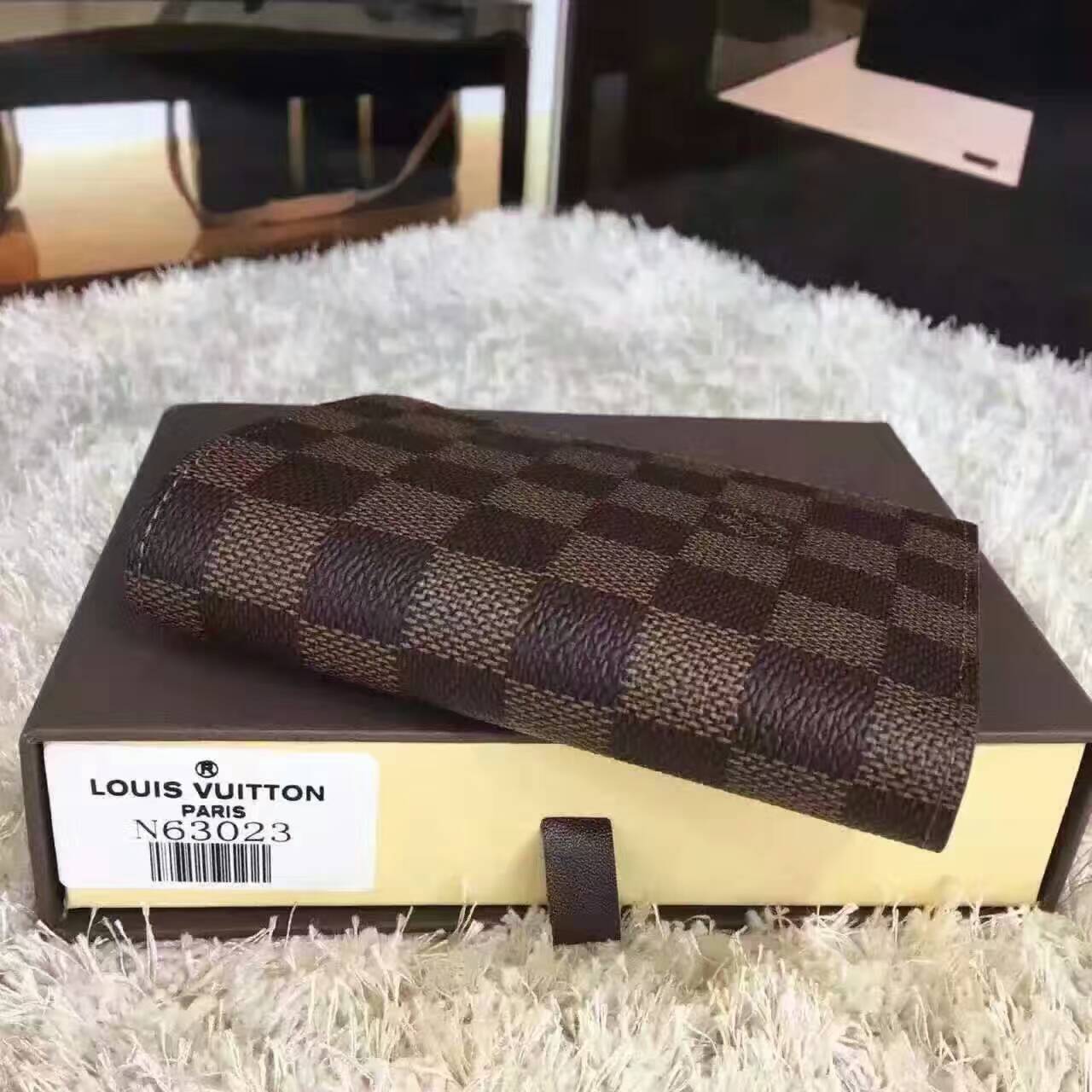 Louis vuitton damier ebene canvas james wallet-N63023-txlv140(3)