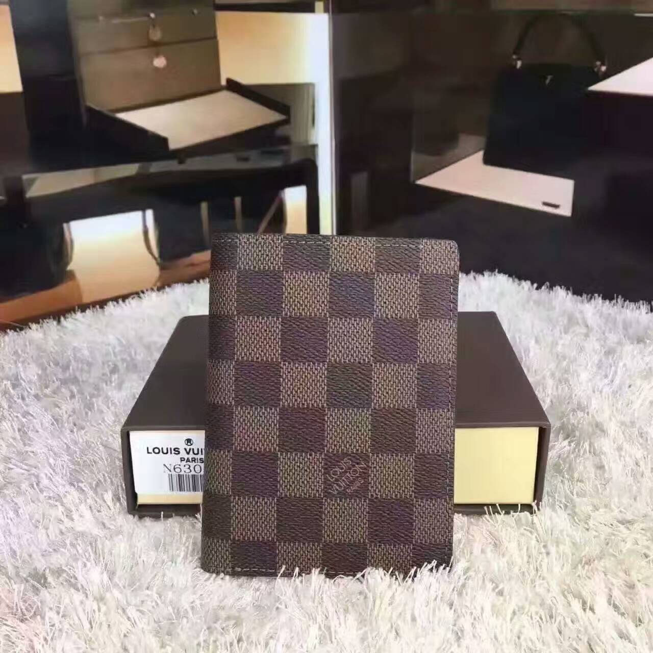 Louis vuitton damier ebene canvas james wallet-N63023-VNLV161