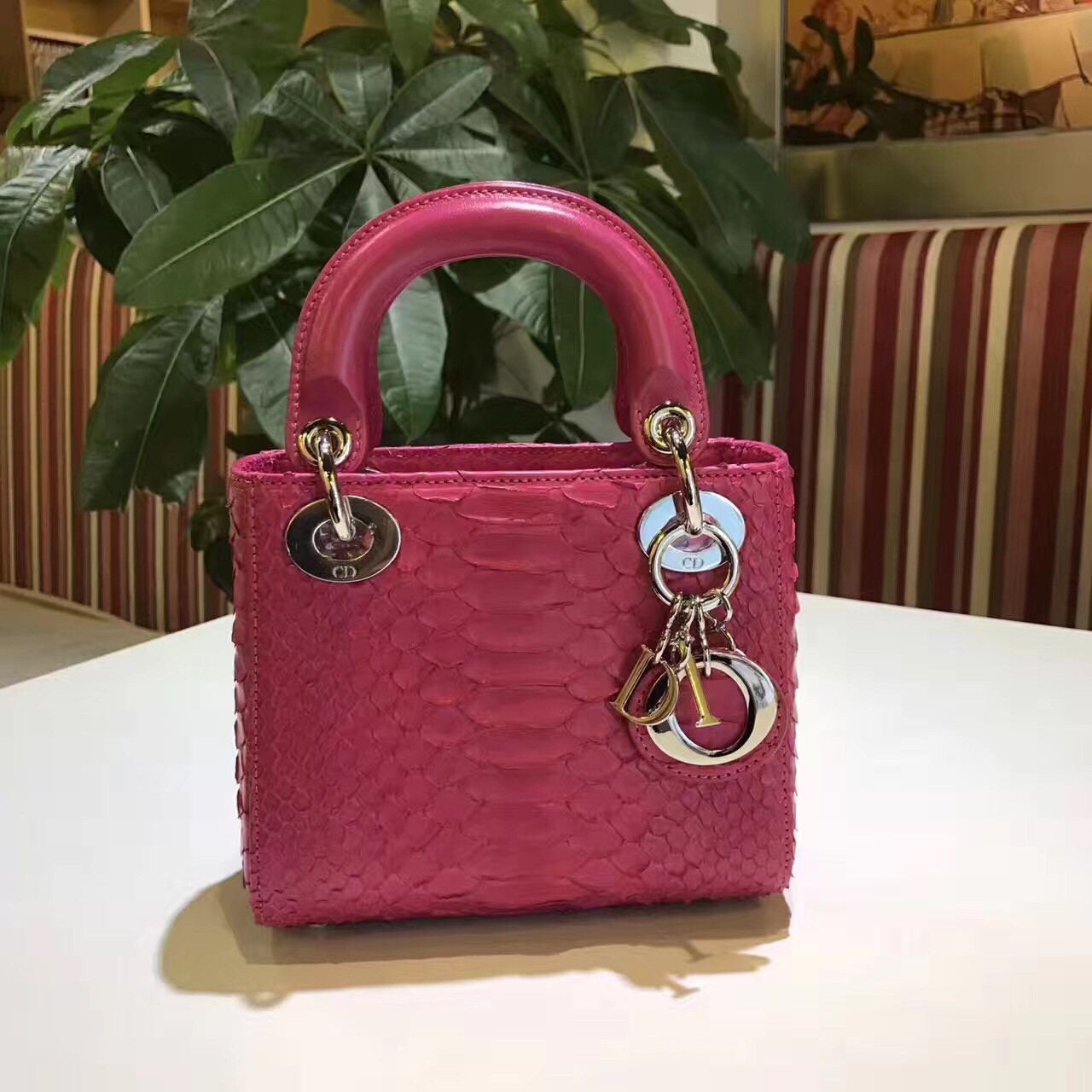 Bag Princess Diana Dior 17CM ( Da Trăn ) - TXDO004