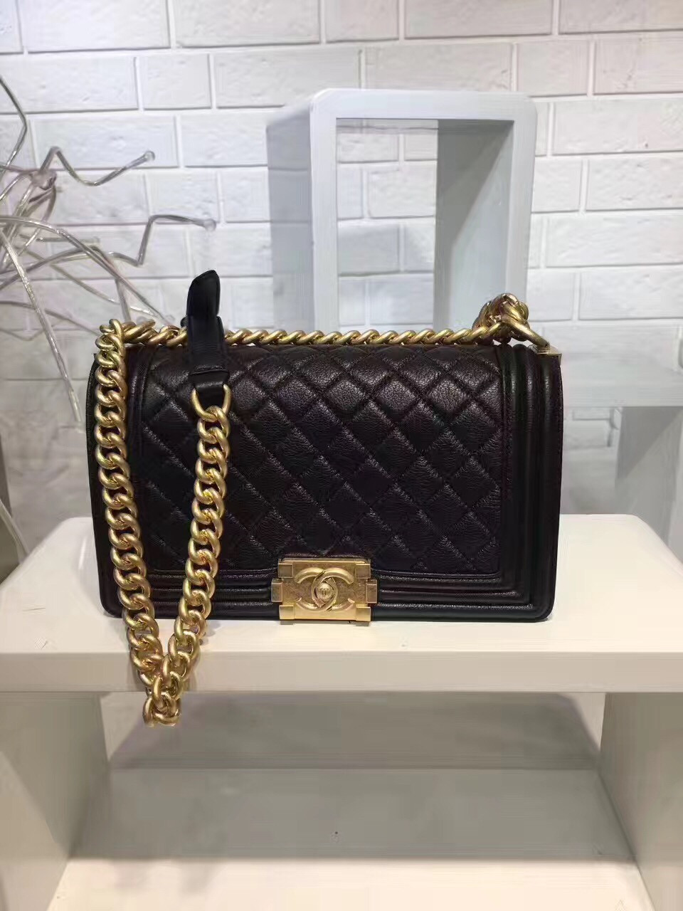 Túi xách Chanel Boy Caviar Gold Hardware 25cm-TXCN011