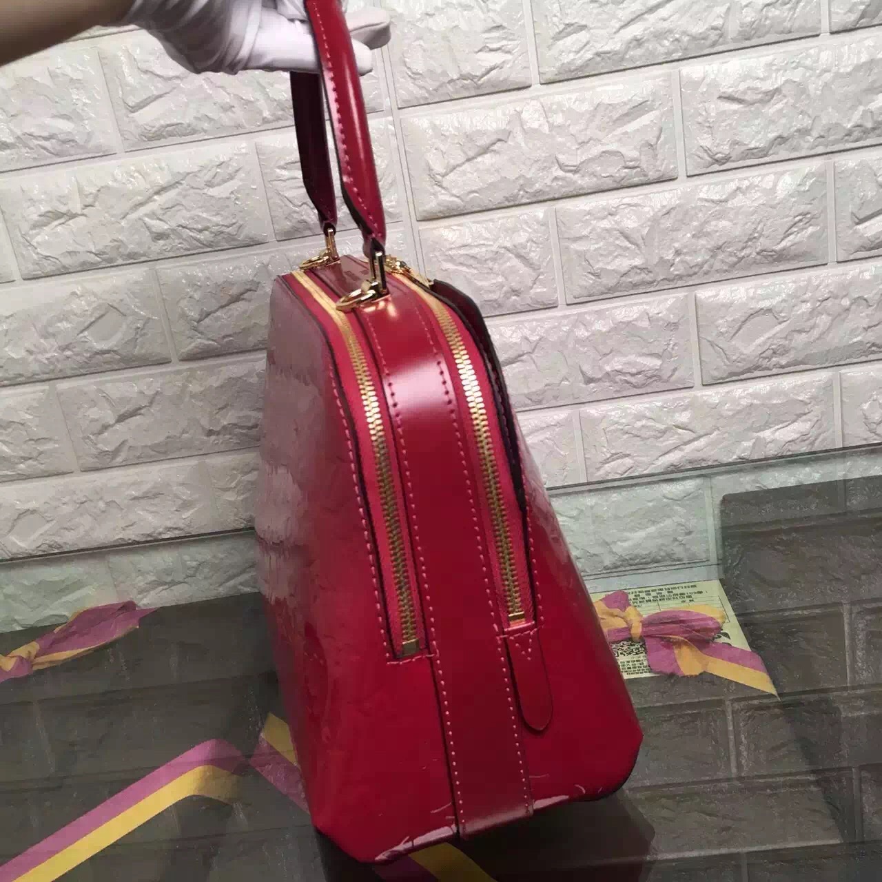 Louis vuitton monogram Vernis Leather Melrose Bag-M42694-txlv158(2)