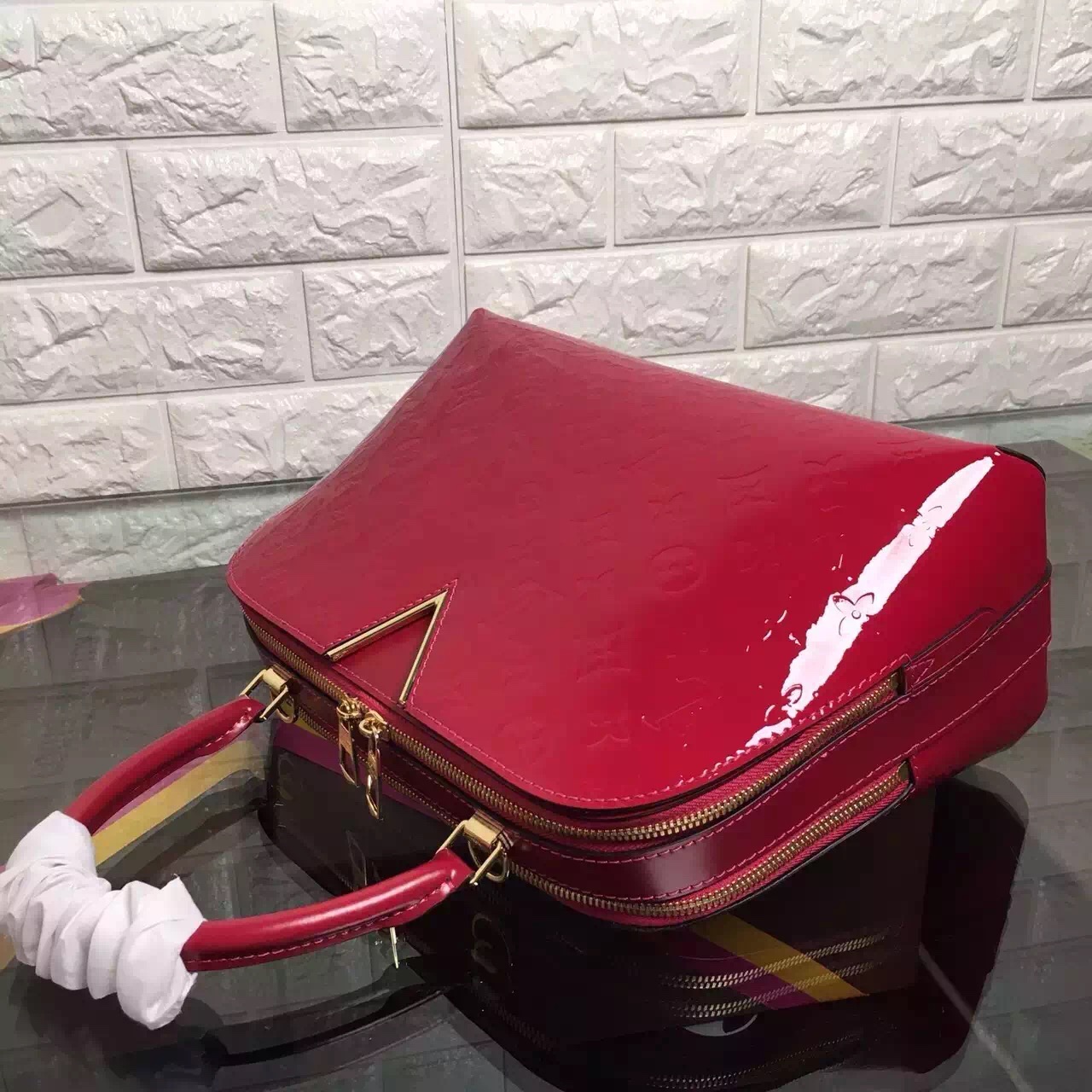 Louis vuitton monogram Vernis Leather Melrose Bag-M42694-txlv158(3)