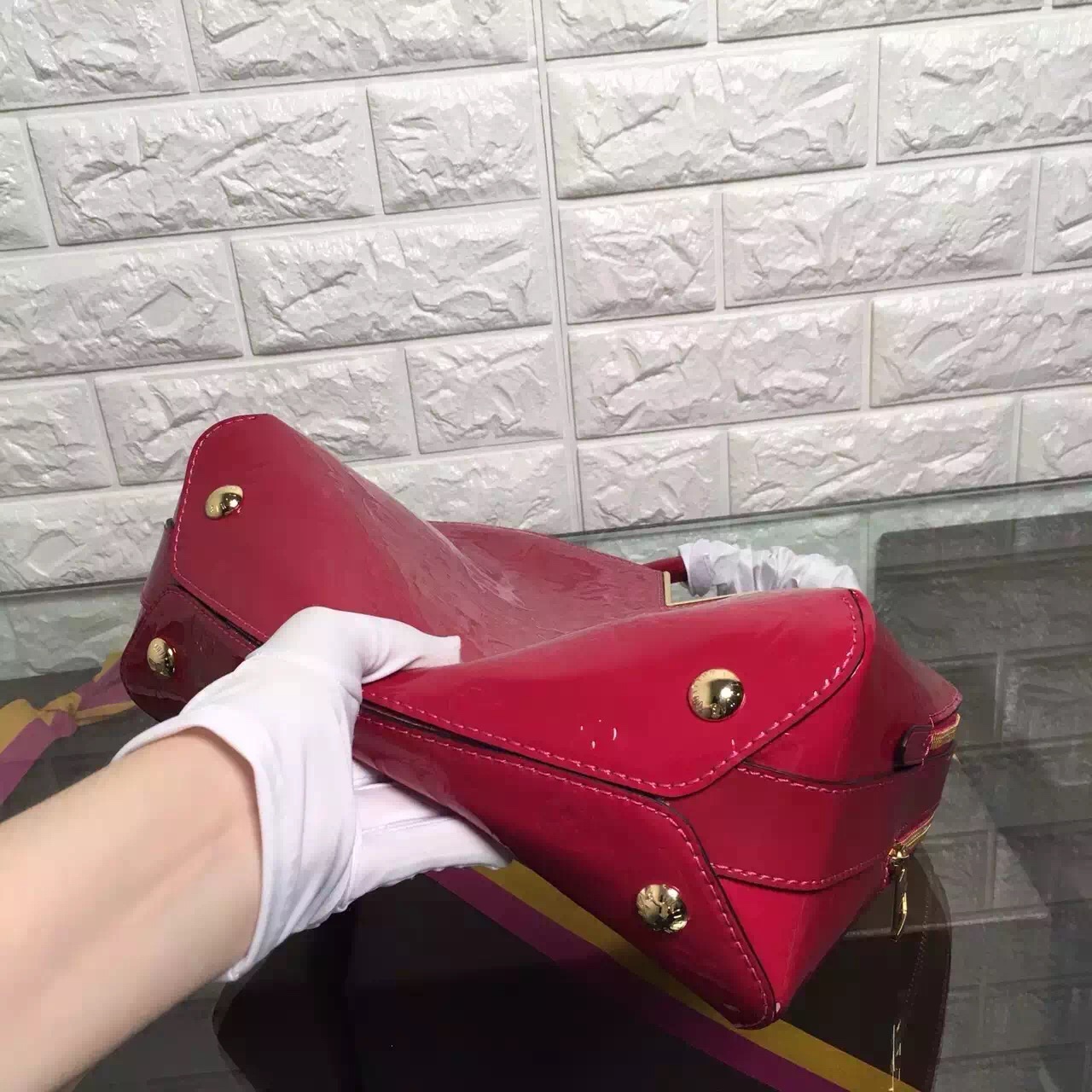 Louis vuitton monogram Vernis Leather Melrose Bag-M42694-txlv158(5)