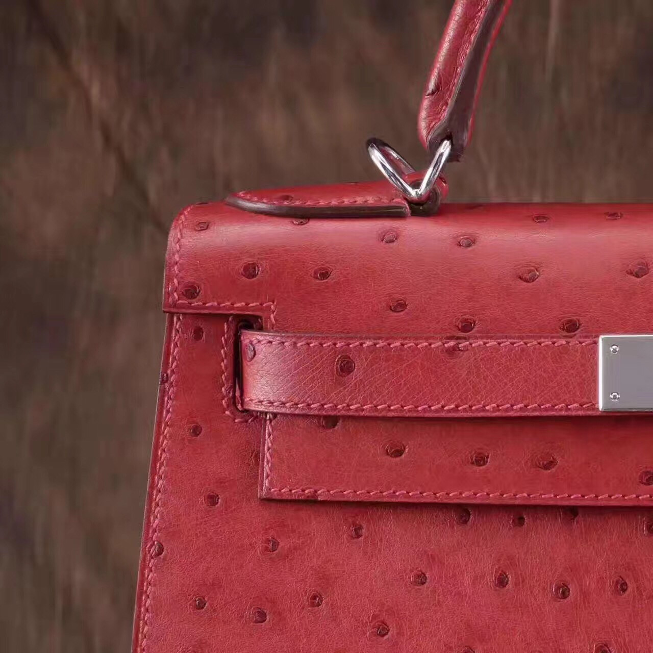 Túi Xách Hermes Kelly Siêu Cấp Da Đà Điểu - TXHM022 Túi Xách Hermes Kelly Siêu Cấp Da Đà Điểu - TXHM022