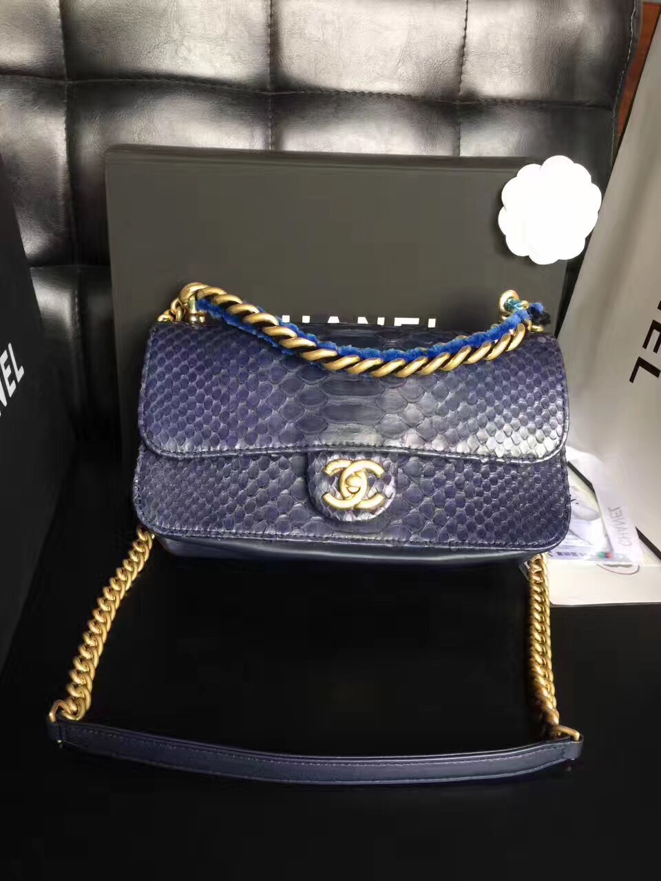 Túi xách Chanel Classic da trăn siêu cấp - TXCN053