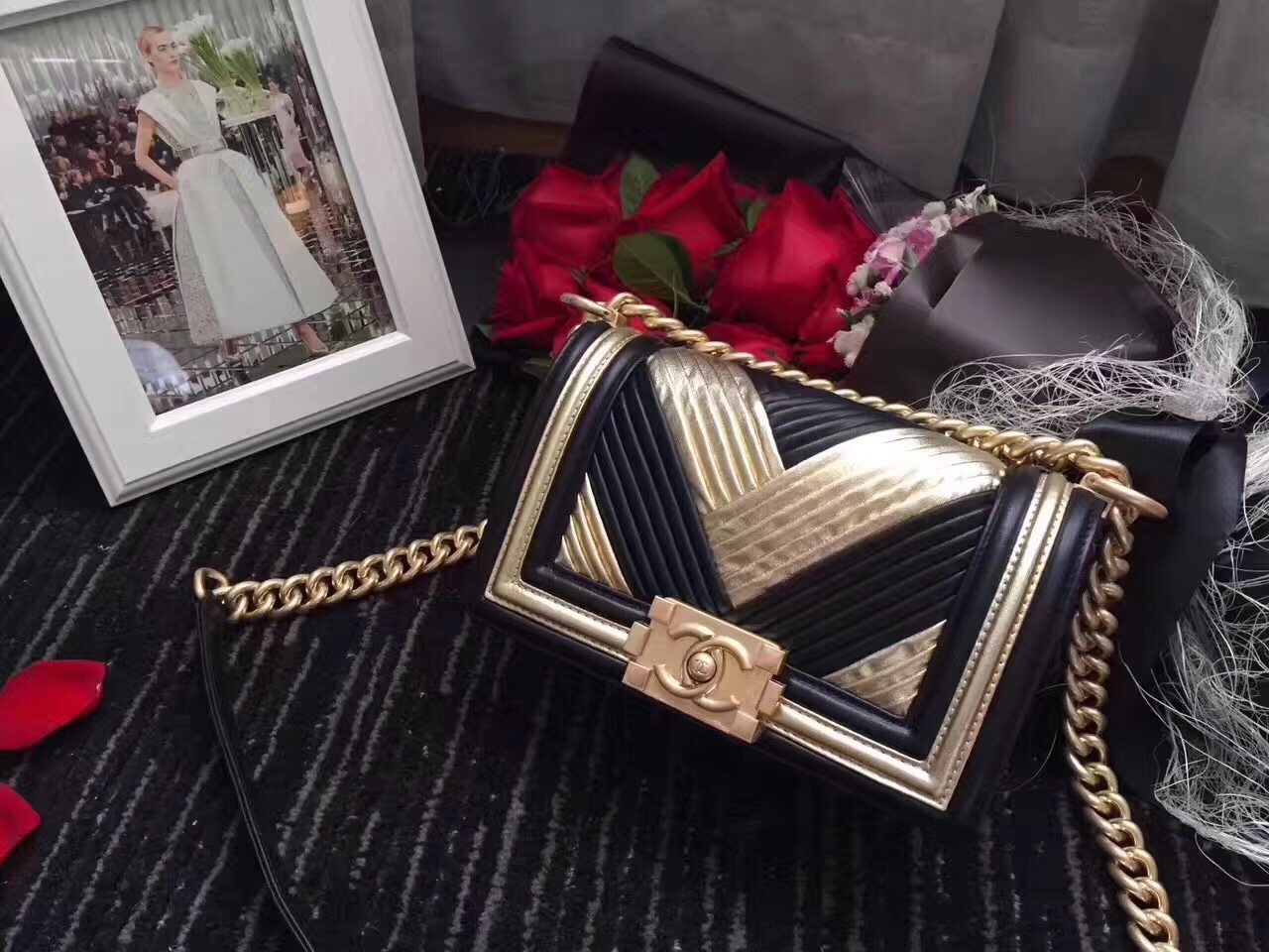 Túi xách Chanel Boy Chevron Siêu Cấp - TXCN199