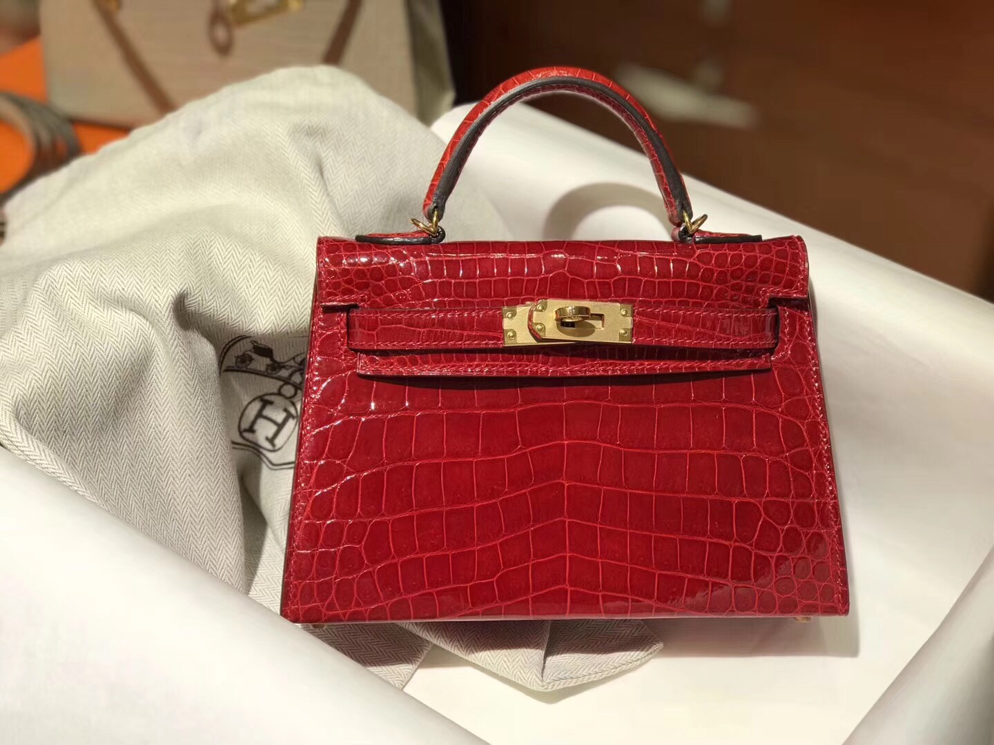 Túi xách Hermes Kelly da cá sấu siêu cấp VIP - TXHM077