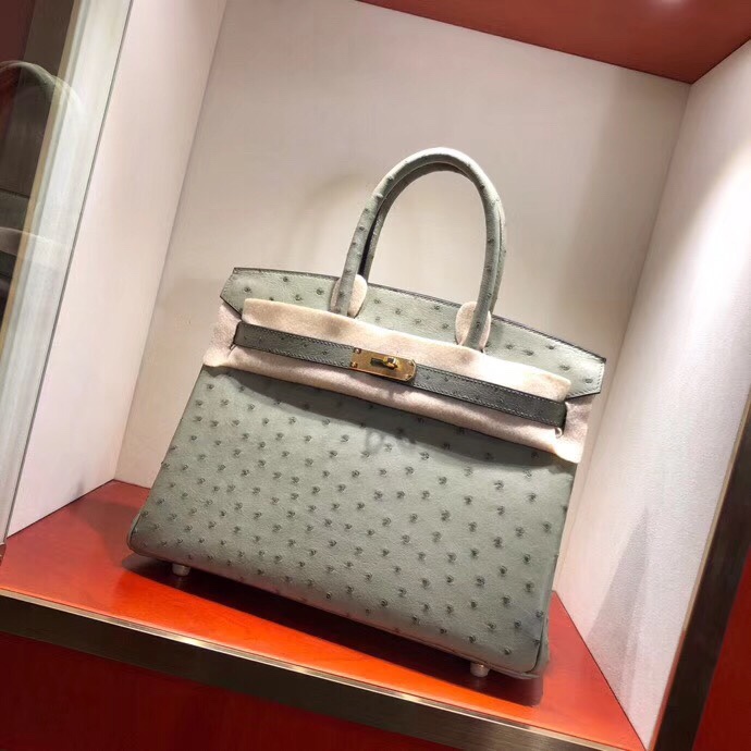 Túi xách Hermes Birkin da đà điểu siêu cấp VIP - TXHM085