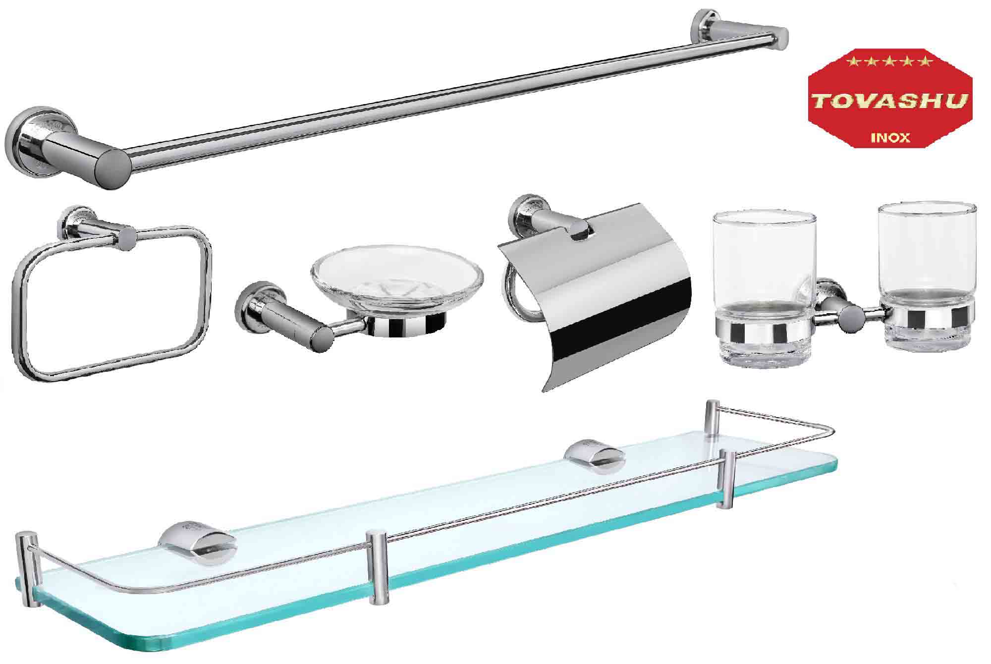 bộ phụ kiện nhà tắm inox