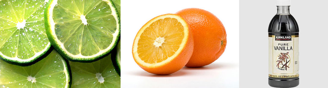 chanh, cam và vani