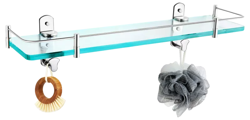 Kệ kiếng cường lực kết hợp móc vợt (inox 304) K20