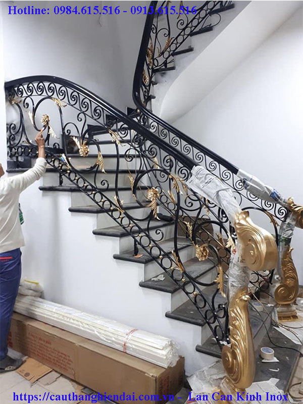 cầu thang sắt nghệ thuật đẹp - báo giá cầu thang sắt nghệ thuật