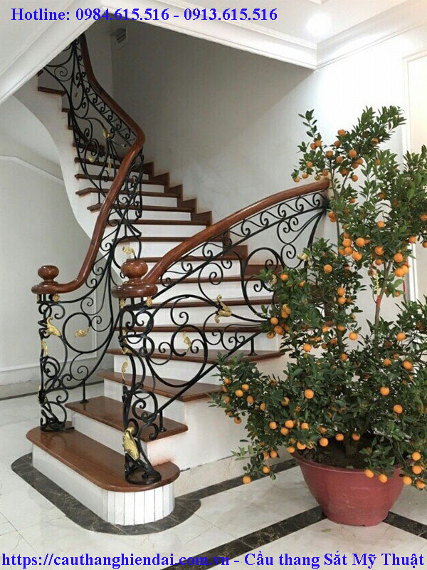 cầu thang sắt mỹ thuật đẹp - mẫu cầu thang sắt mỹ thuật mới nhất năm 2020