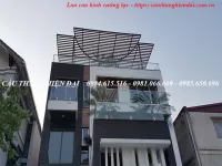 Lan Can Kính Trụ Ngàm Vuông
