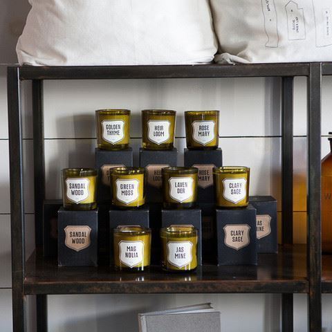 Natural essential oil candle sandalwood