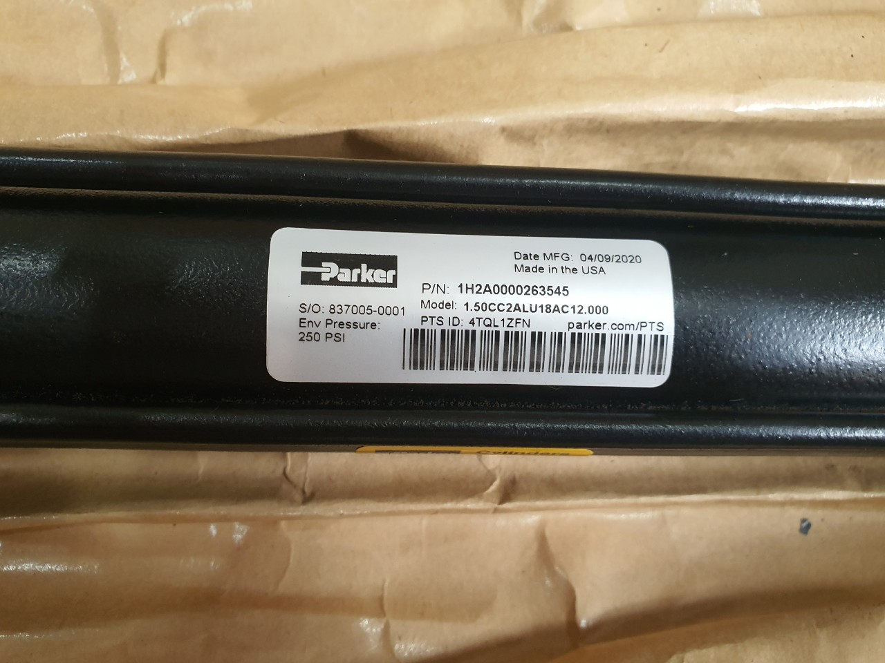 Xy lanh khí nén Parker 1H2A0000263545, Model: 01.50CC2ALU18AC12.000