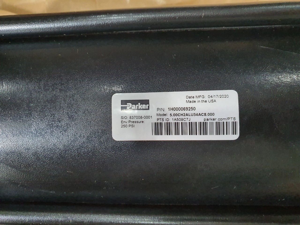 Xy lanh khí nén Parker 1H000069250, Model: 5.00CH2ALU34AC8.000