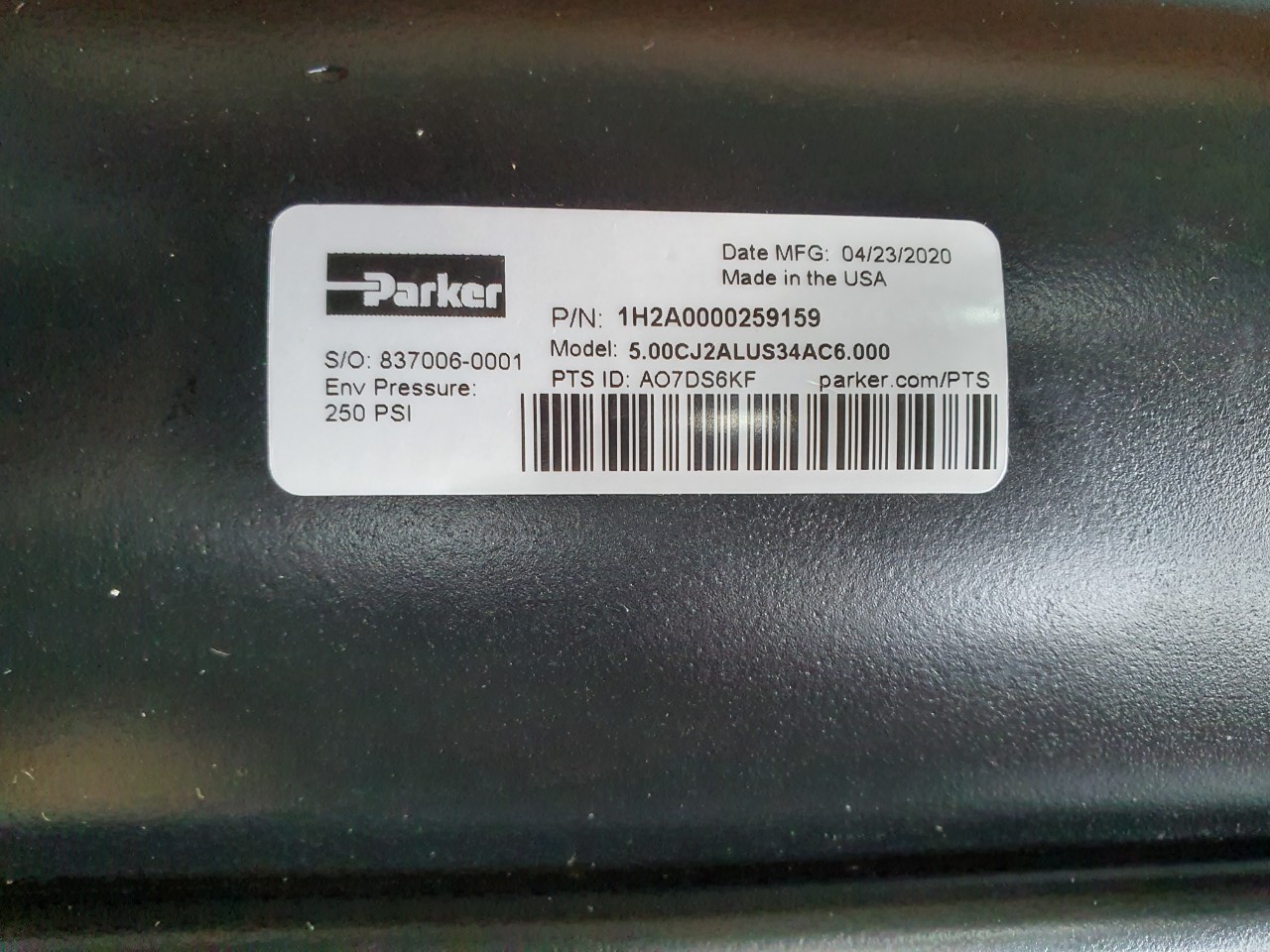 Xy lanh khí nén Parker 1H2A0000259159, Model: 5.00CJ2ALUS34AC6.000
