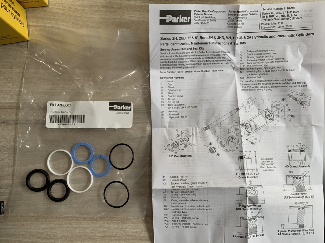 Phớt làm kín Piston Parker PN PK102HLL01 (3)