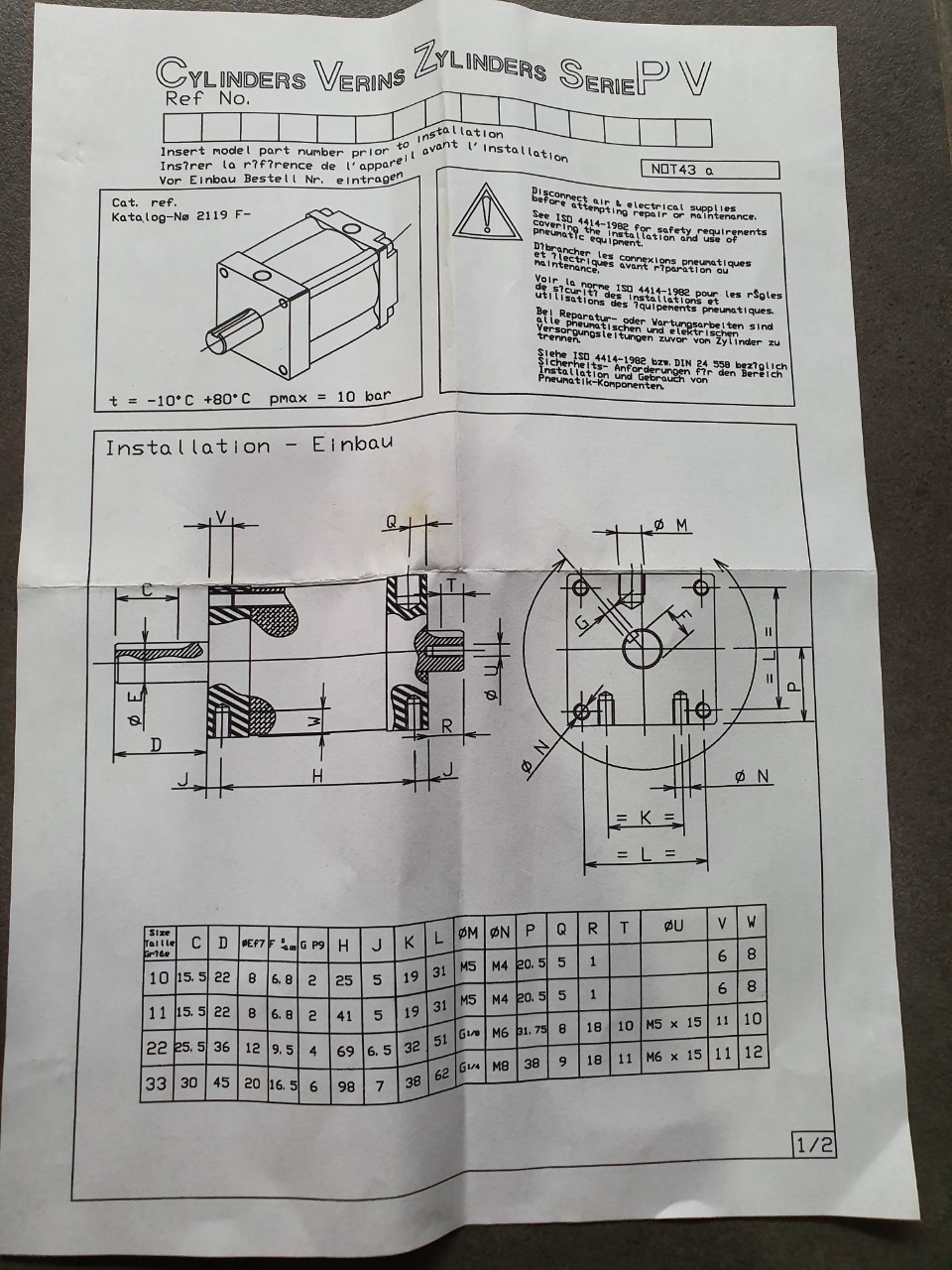 Xi lanh xoay 6V2400030F-100 (4)