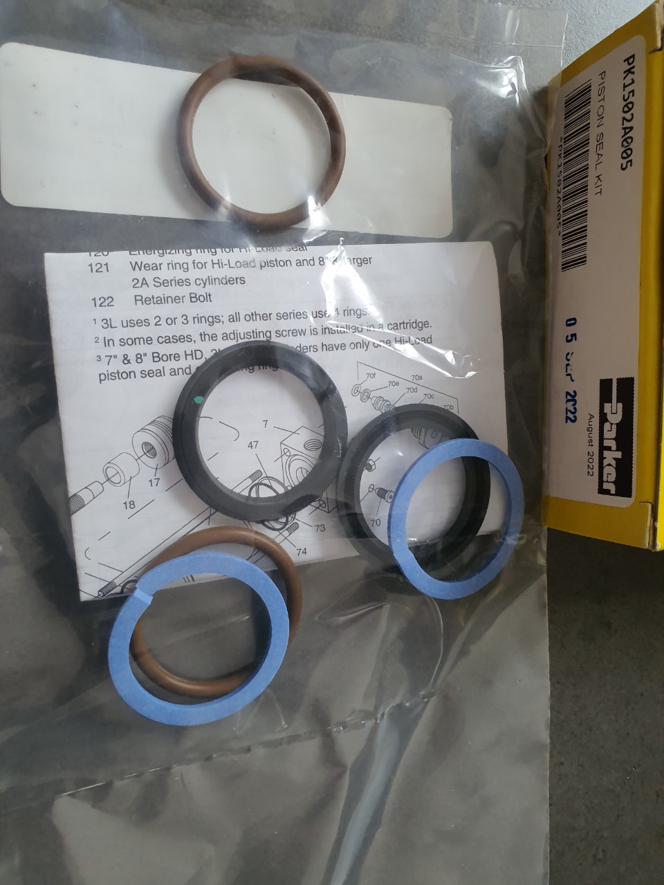 PK1502A005  PISTON SEAL KIT