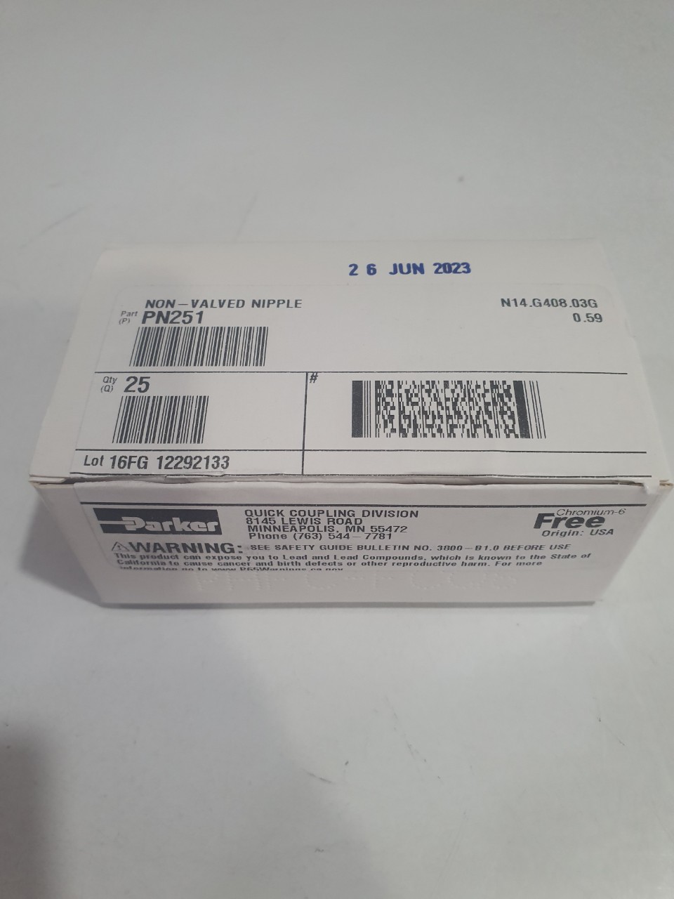 PN251 NON VALVED NIPPLE