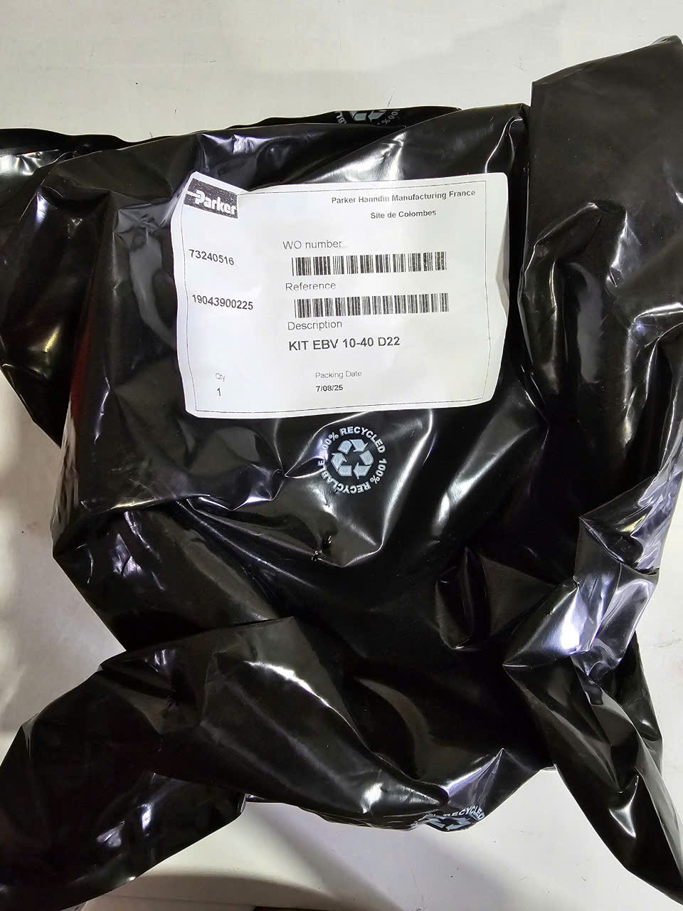 19043900225 KIT EBV 10-40 D22 PARKER OALER