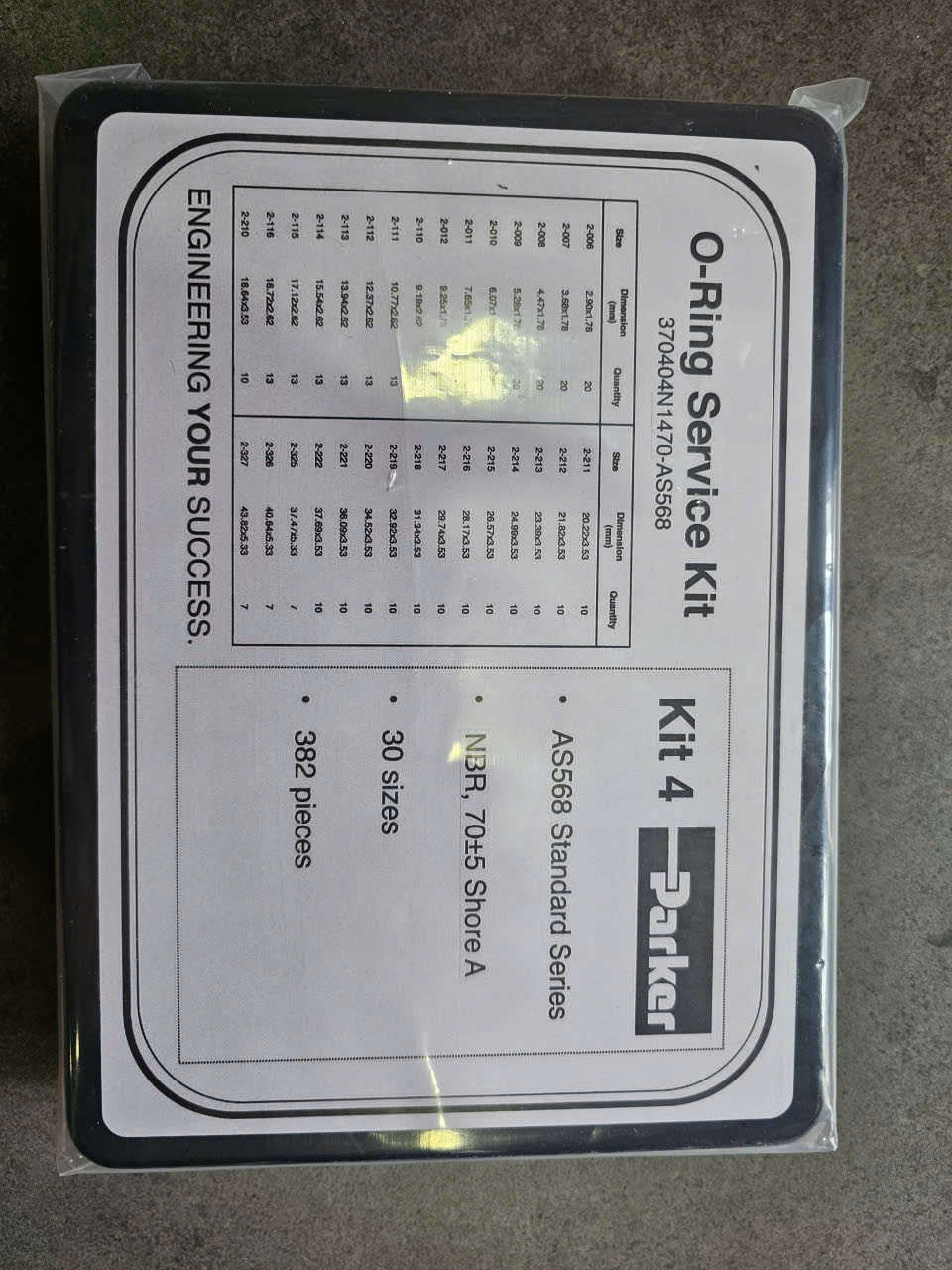 37040N1470-AS568 ORING KIT 4