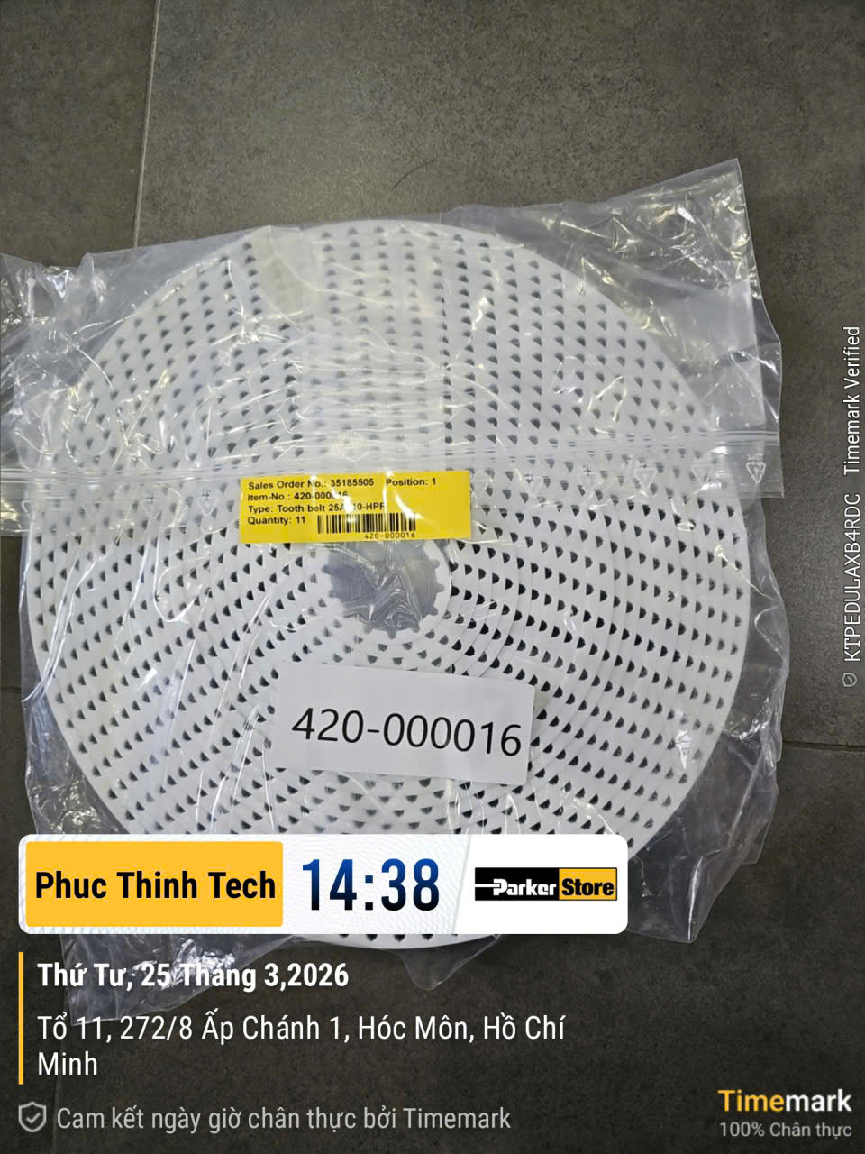 420-000016 tooth belt 25AT10 HPF