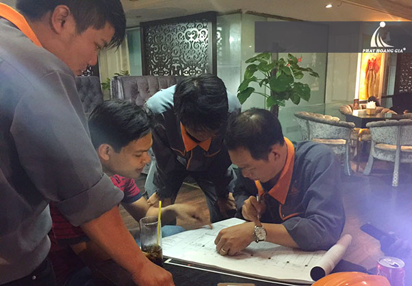 lắp đặt âm thanh ánh sáng nhà hàng 02