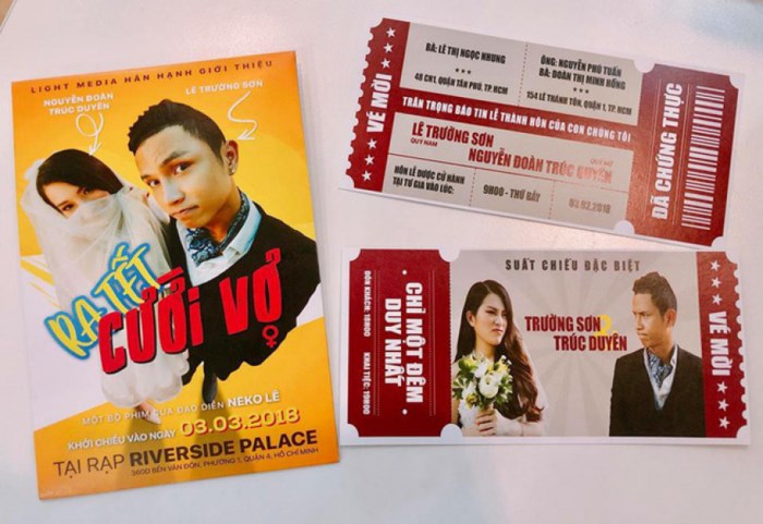 gây ấn tượng thiệp cưới độc lạ