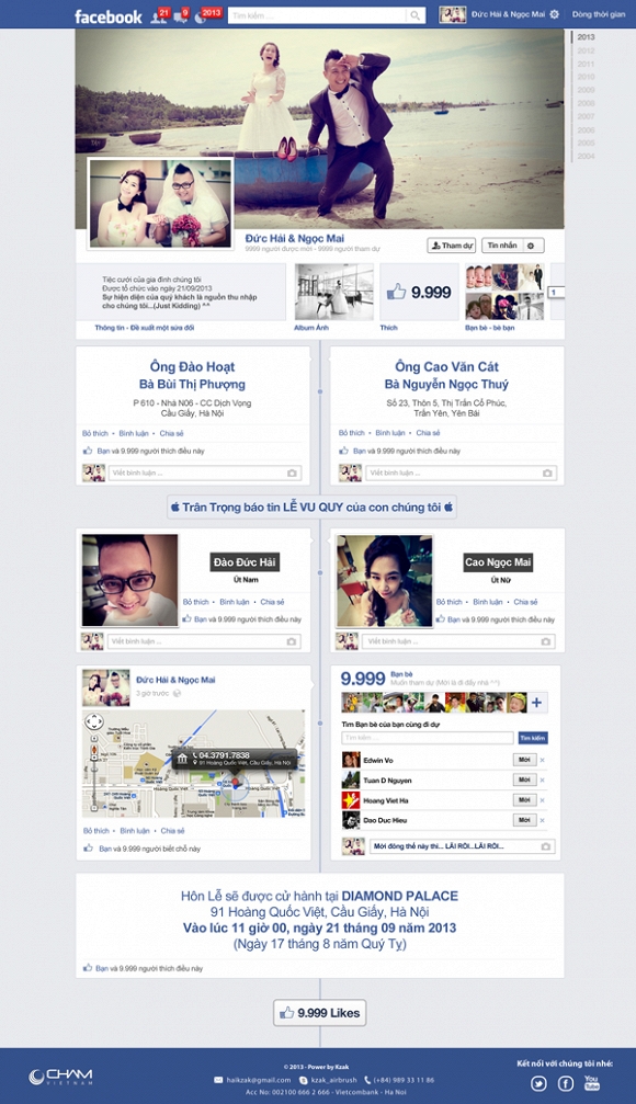 gây ấn tượng thiệp cưới độc lạ