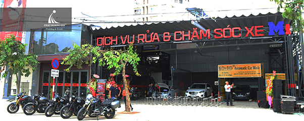 khai trương dịch vụ rửa và chăm sóc xe M1