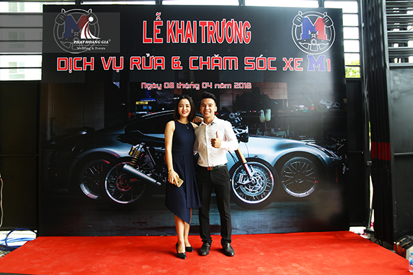 khai trương dịch vụ rửa và chăm sóc xe M1