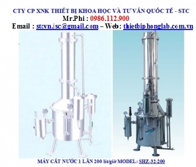 MÁY CẤT NƯỚC 1 LẦN 200 LÍT/GIỜ SHZ-32-200